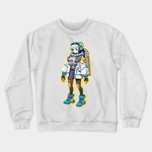 Cute Girl with Space Suit Crewneck Sweatshirt